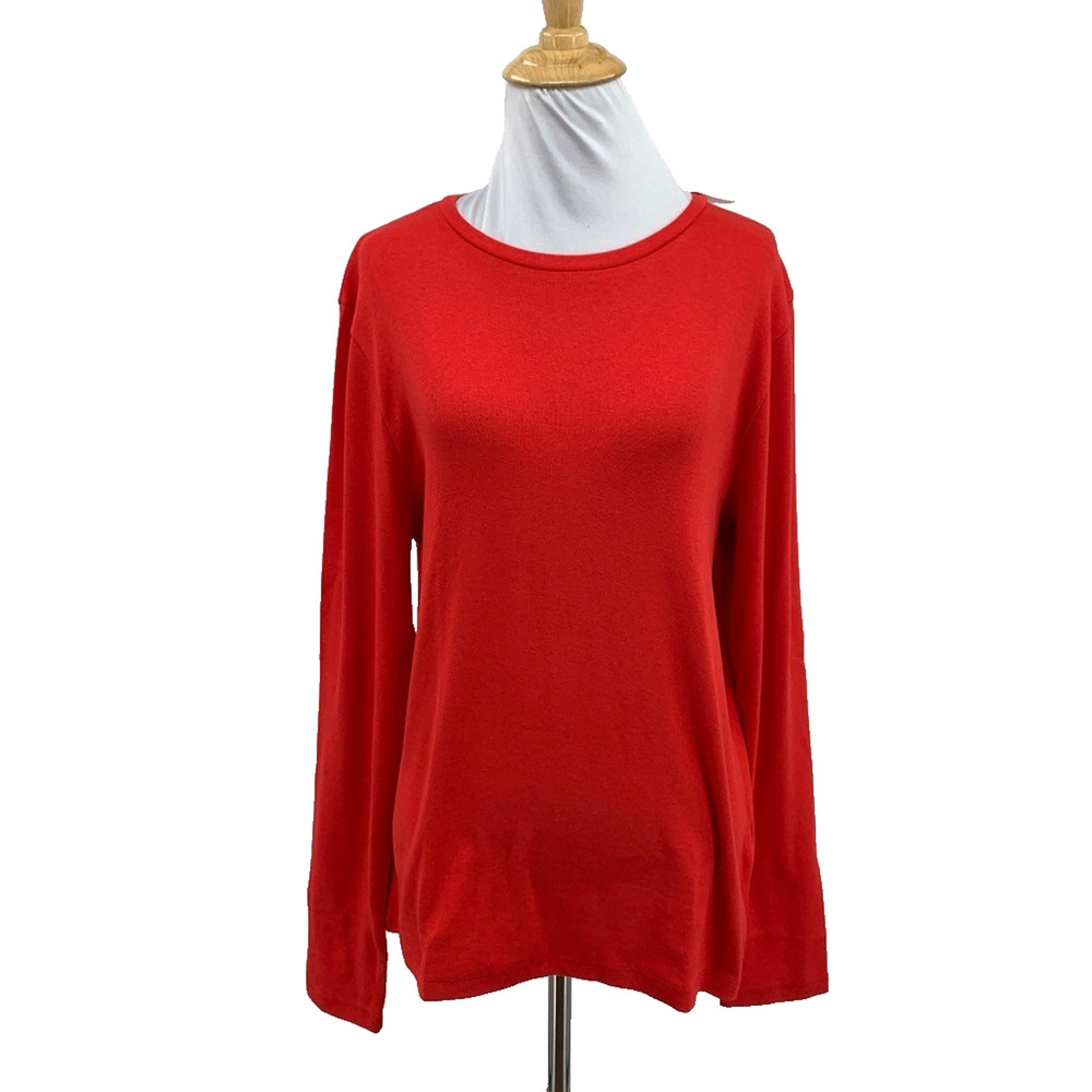 J Crew Shirt Womens XL Extra Large Red Long Sleeve Everyday Stretch Long Sleeve